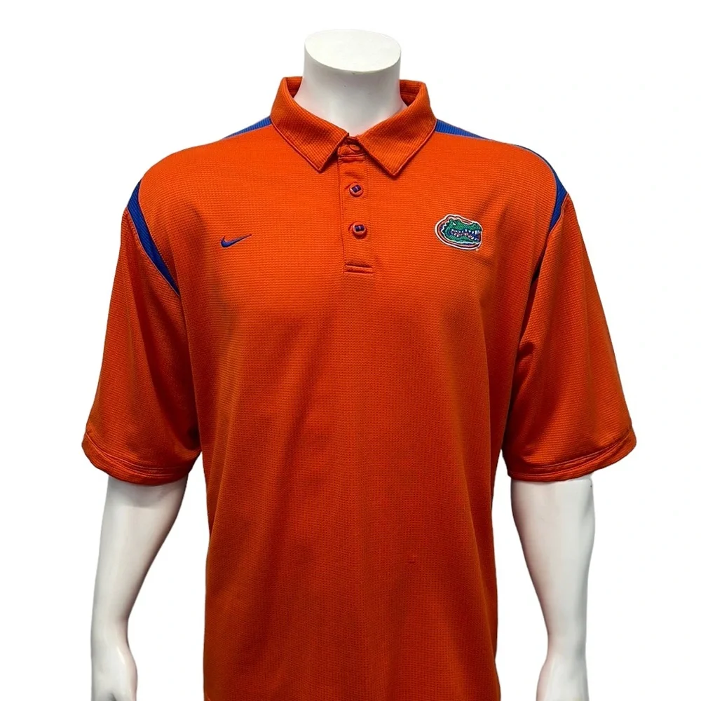 Nike Team University of Florida Gators UF Vintage Embroidered Logo Polo Shirt XL